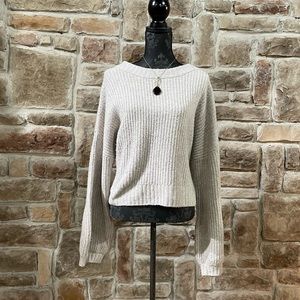 Express- Balloon Sleeve Crew Neck Sweater, Size L